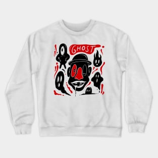 ghost doodle funny Crewneck Sweatshirt